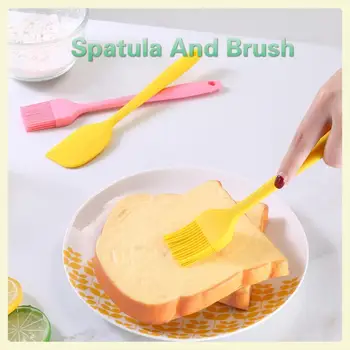 

Useful Silicone Cake Cream Butter Cake Spatula Mixing Batter Scraper Brush Butter Mixer Cake Brushes Baking Tool Kitchenware Hot