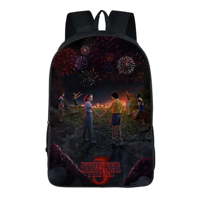 Рюкзак для мальчиков и девочек Mochila Stranger Things, детская сумка, милый школьный пенал с 3 рисунками, рюкзаки для фанатов
