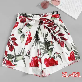 

Summer Short Plus Size Women Foral Printed Bandage Shorts summer beach women casual fashion shorts short femme