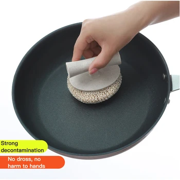 

Kitchen Creative Bamboo Handle Cleaning Brush Scrubbing Heat Resistant Washing Pot Brush With Cleaning Ball Kitchen Supplies