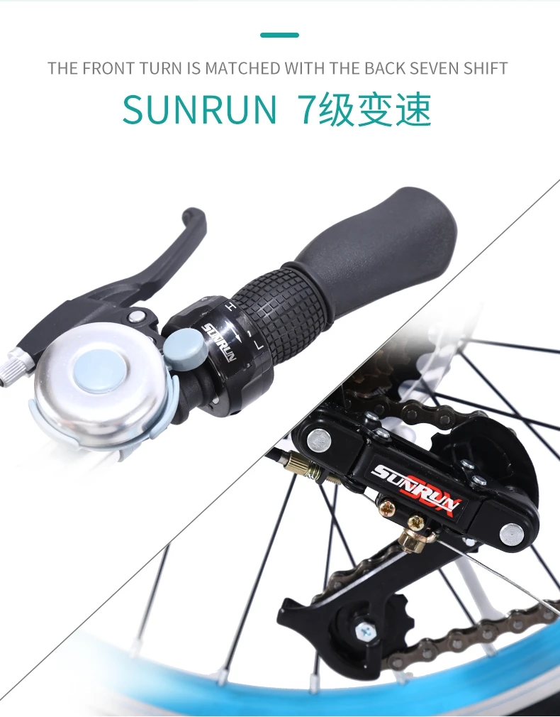 Excellent Mountain bike 20 inch off-road male female  wheel folding bicycle dual disc brakes variable speed bicycle 5