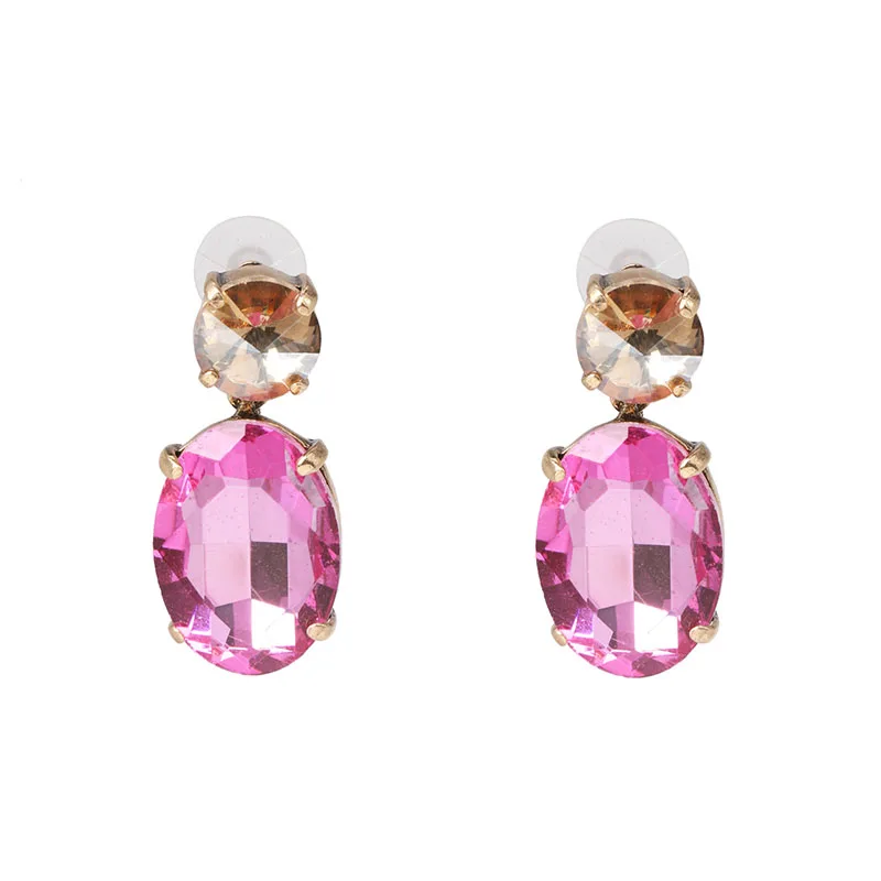 JURAN Hot Brand Bling Mixed Color Crystal Drop Earrings for Women Rhinestone Fashion Jewelry Bridal Party Wedding Earrings Gifts