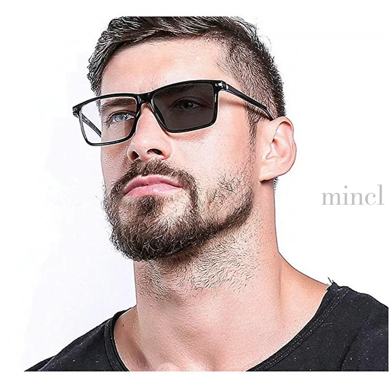 

MINCL/Transition Sunglasses Photochromic Myopia Eyeglasses Optical Men student Finished Myopia Eyewear Glasses Frame UV400