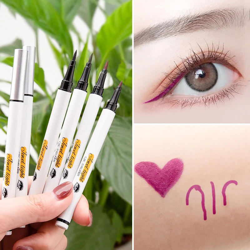 

1pc Fine Color Eyeliner Long-lasting Natural Eyeliner Stamp Waterproof Quick Drying Eye Pencil Magic Eyeliner Beauty Cosmetics