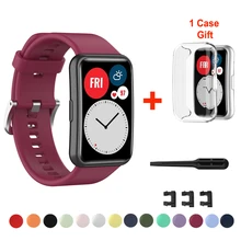 

NEW Watch Fit Band Smart Watch Fit 2021 Strap With TPU Soft Protective Cover Full Screen Protector Case For Huawei