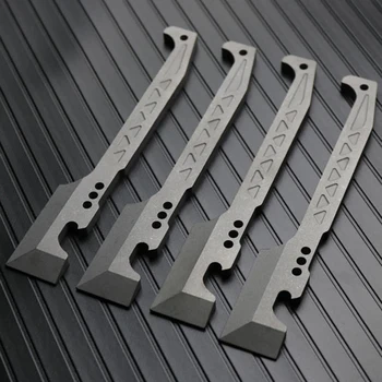 

1PCS EDC Titanium Alloy Crowbar Multifunctional Crowbar Opener Screwdriver Outdoor Tool Keychain Tool