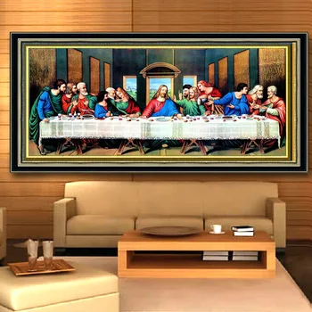 

Diamond Embroidery Religion Round Diamond Jesus Christ The Last Supper Full rhinestone Diamond painting cross stitch,needlework