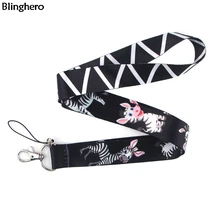 Ремешок Blinghero Zebra для ключей, классный держатель для телефона с животным принтом, ремни для шеи, линия с принтом «сделай сам», Висячие веревки, модный аксессуар BH0284