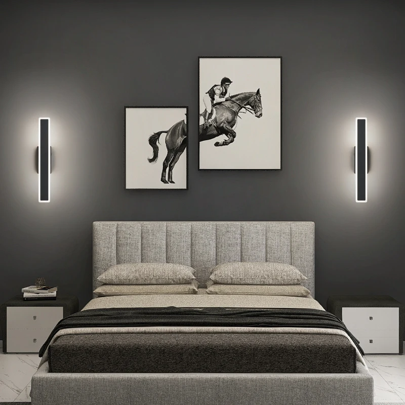 Wall Lamp Nordic Minimalist Strip Wall Lamps Living Room Background Wall Aisle Lamp Porch Bedroom Bedside Hotel Designer