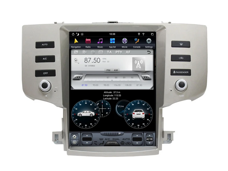 12," вертикальный ips экран Автомобильный Радио плеер для Toyota eiz 2005-2009 gps PX6 tesla carplay головное устройство Android 8,1 Автомобильный мультимедийный