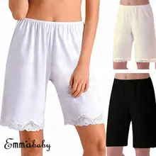 Женские модные новые кружевные шорты, легкая Пижама, брюки, одежда для сна, однотонная мягкая