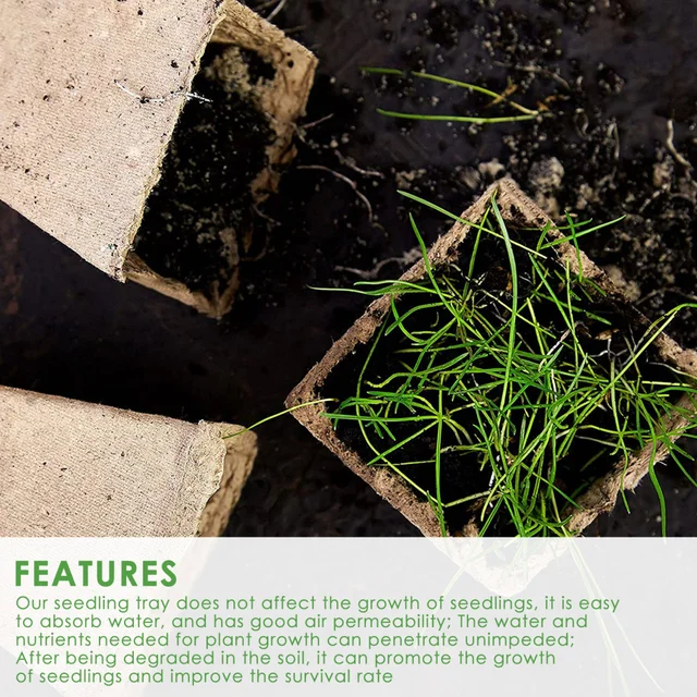 8 Cm -Es Kerti Magvak Indítópoharak Biológiailag Lebontható Tőzegcserepek Üvegházhatású Óvodai Edények Palánták Tálcák Növények Virág Edény Kertész - Image 6