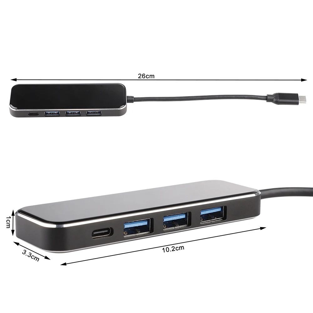 4 порта концентратор USB Type C к PD Мульти USB 3,0*3 USB 3,0 адаптер питания для MacBook samsung USB-C usb-хаб разветвитель