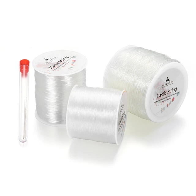 100 Meters Plastic Crystal DIY Beading Stretch Cords Elastic Line With 5  Pins Jewelry String Craft