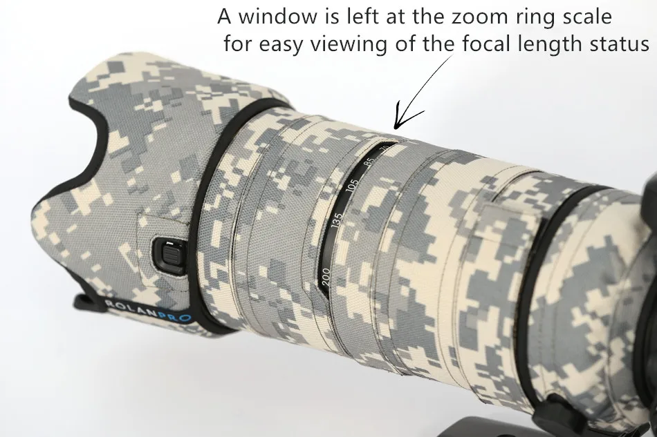 Линзы rolanpro Камуфляжный Плащ дождевик для Nikon AF-S 70-200 мм f/2,8G ED VR II защитный чехол для объектива Nikon SLR объектив камеры