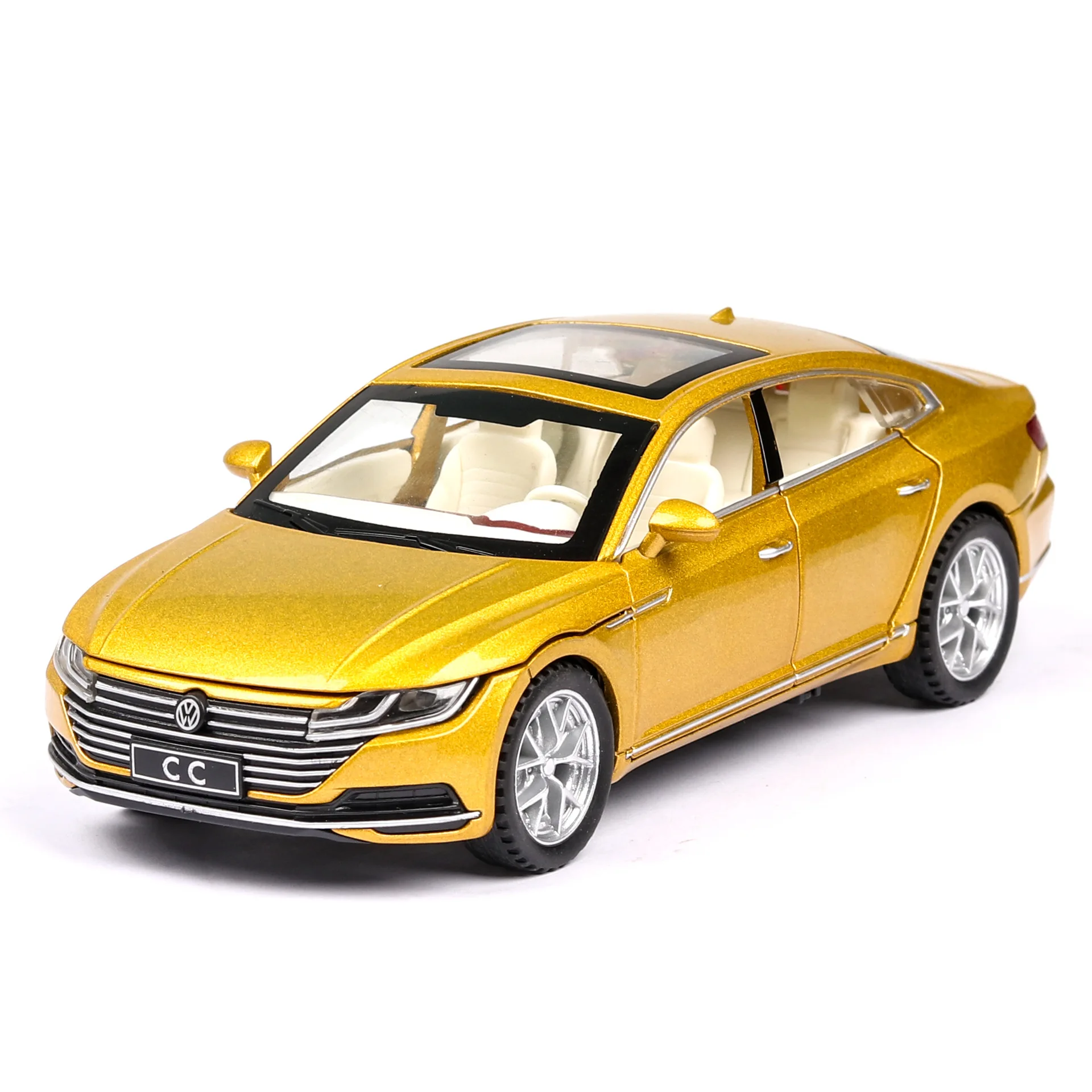 1:32 Volkswagen CC игрушка из сплава со звуком и светом Коллекционная модель автомобиля
