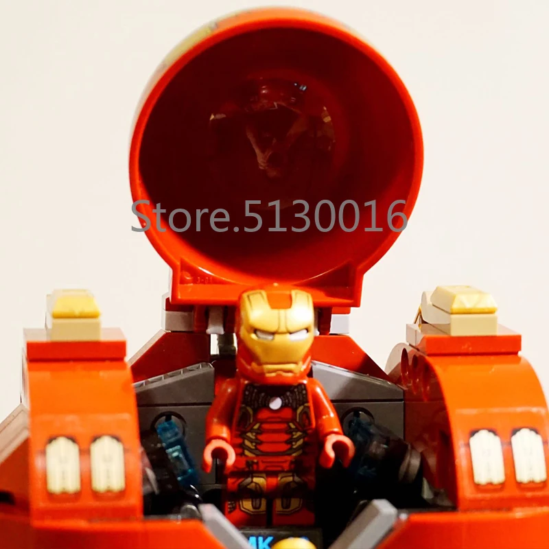 07101 фильм Marvel Железный человек Анти Халк мех 1538 шт. строительные блоки Совместимые 76105 кирпичи Мстители DC подарки