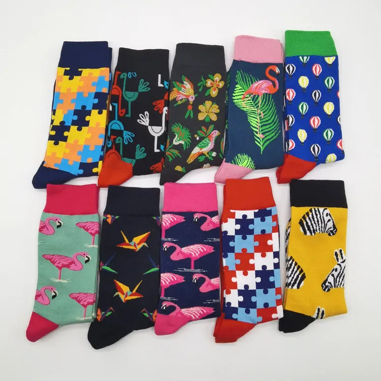 New Men Women Creative Dress Socks Cotton Funny Animal Fruit Fancy Novelty  Socks