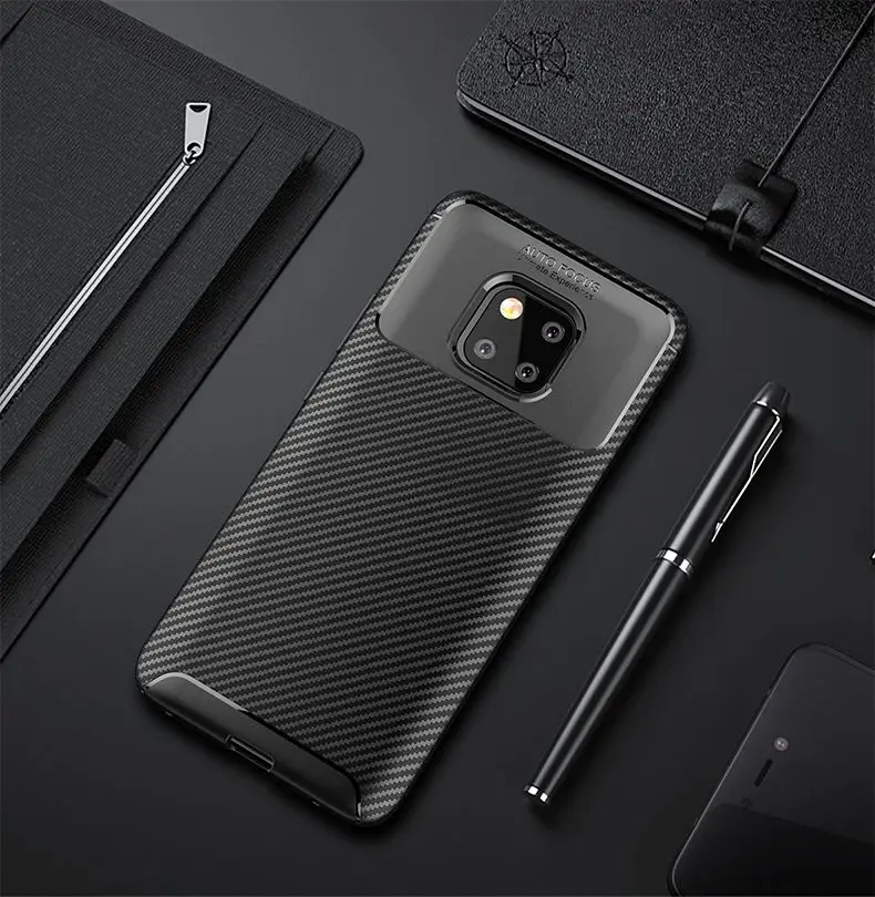 Для huawei mate 20 mate 20 Pro Чехол из углеродного волокна в полоску из ТПУ для huawei mate 20 Lite mate 20X пыленепроницаемый мягкий чехол