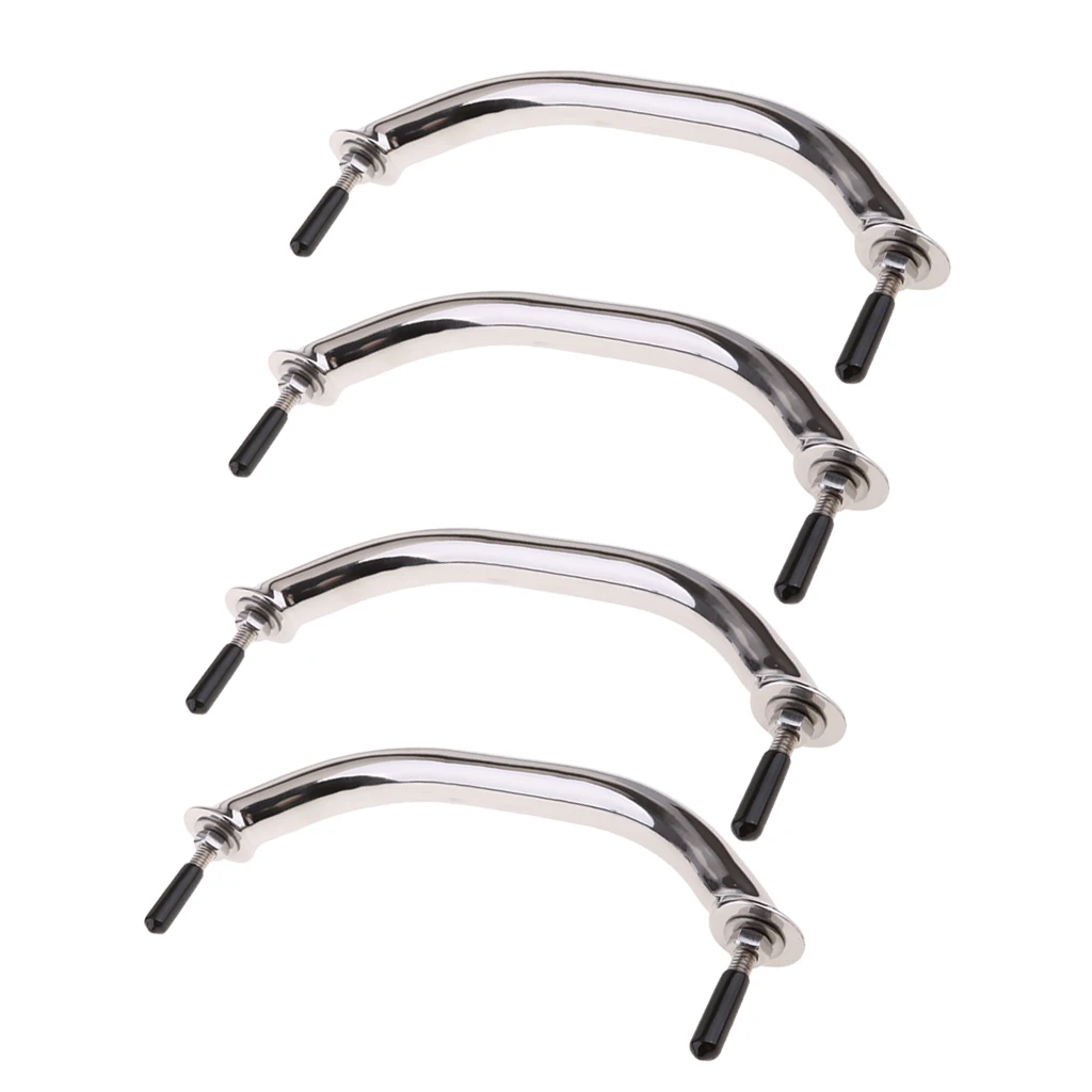 4pcs Heavy Duty Boat Handrail/Grab Rail Handle Round Tube 8 inch - Marine/Yacht/RV 316 Stainless Steel