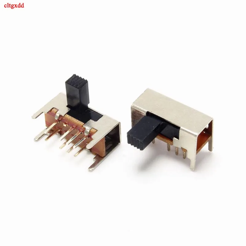 Панель PCB 8 Pin 3 положения 2P3T DP3T 10 шт. переключатель скольжения боковая ручка прямой