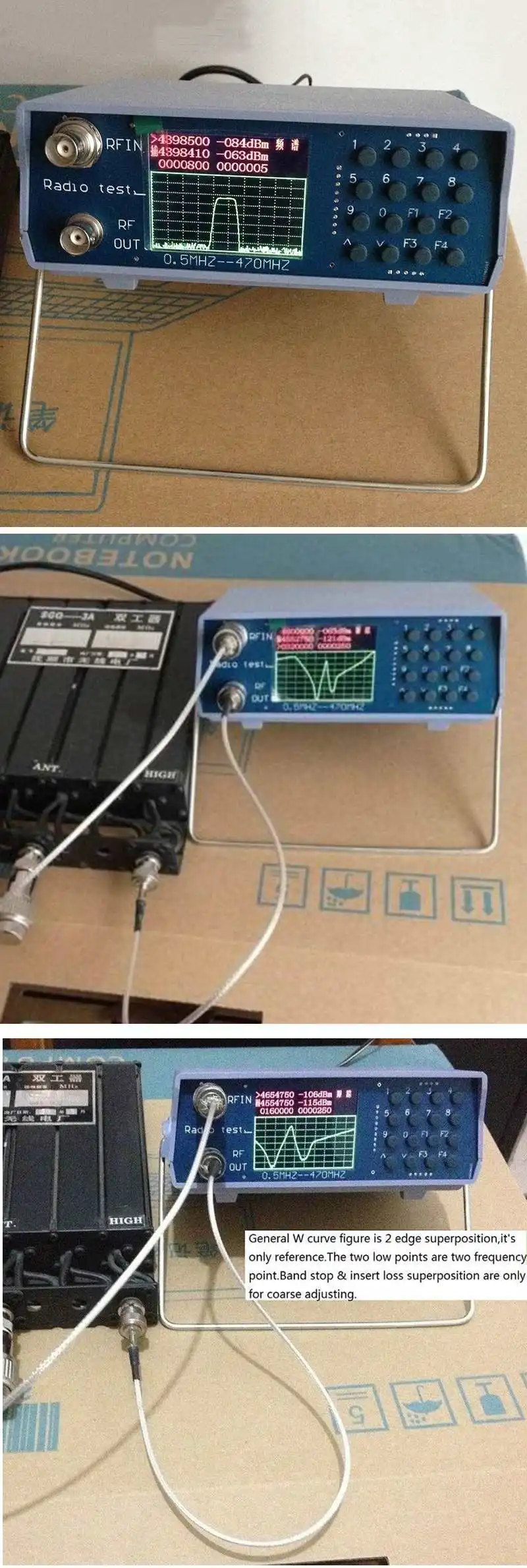 U/V UHF VHF Двухдиапазонный анализатор спектра простой анализатор спектра с w/отслеживанием источника 136-173 МГц/400-470 МГц