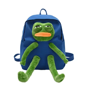 

Fashion Frog School Bag Backpack mochila Funny Cute Animals Knapsack for Teenagers Large Capacity Travel Rucksack