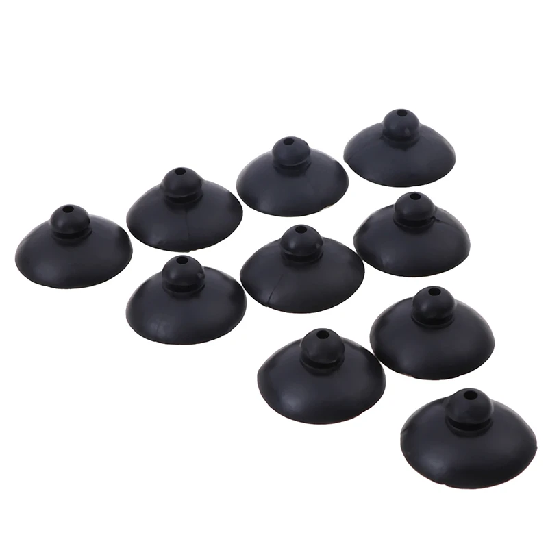 

10Pc Aquarium submersible pump aeration pump suction cup Water pipe and wire fixed suction cup Black Soft Silicone Sucker Holder