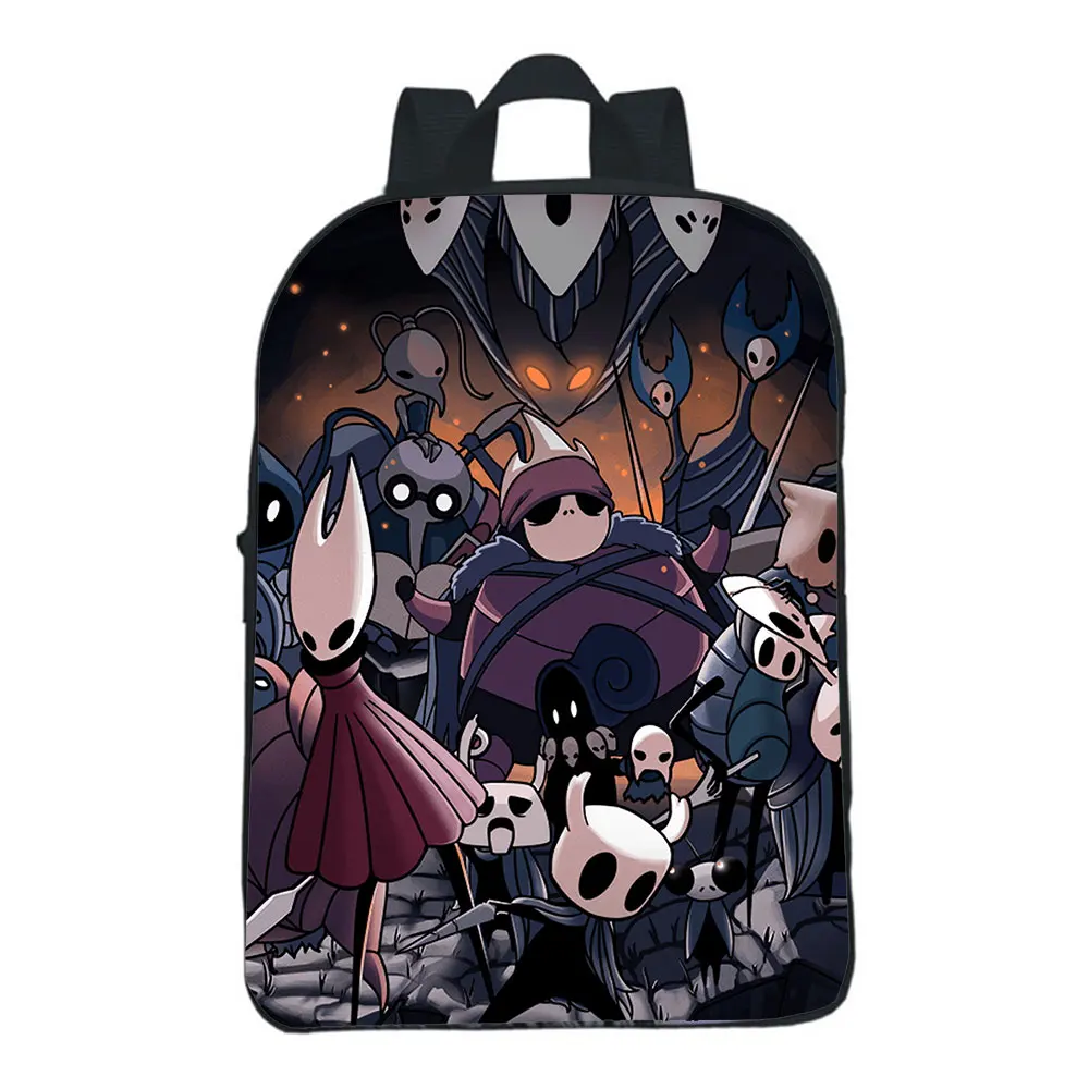 Hollow Knight Backpack Students Anime School Bags Boys Girls Unisex Teens Cartoon Rucksack Travel Laptop Knapsack 12 inches