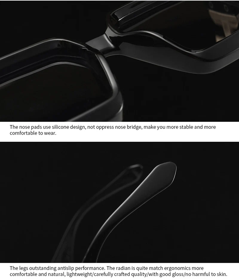 Retro Square Sunglasses For Women Fashion Oversized Shades Sun Glasses Men UV400