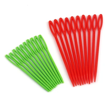 

20 Pcs/Set 9cm/7cm Multicolor Plastic Crochet Hooks Sewing Needles Suture Needles DIY Crafts Loom Yarn Tool