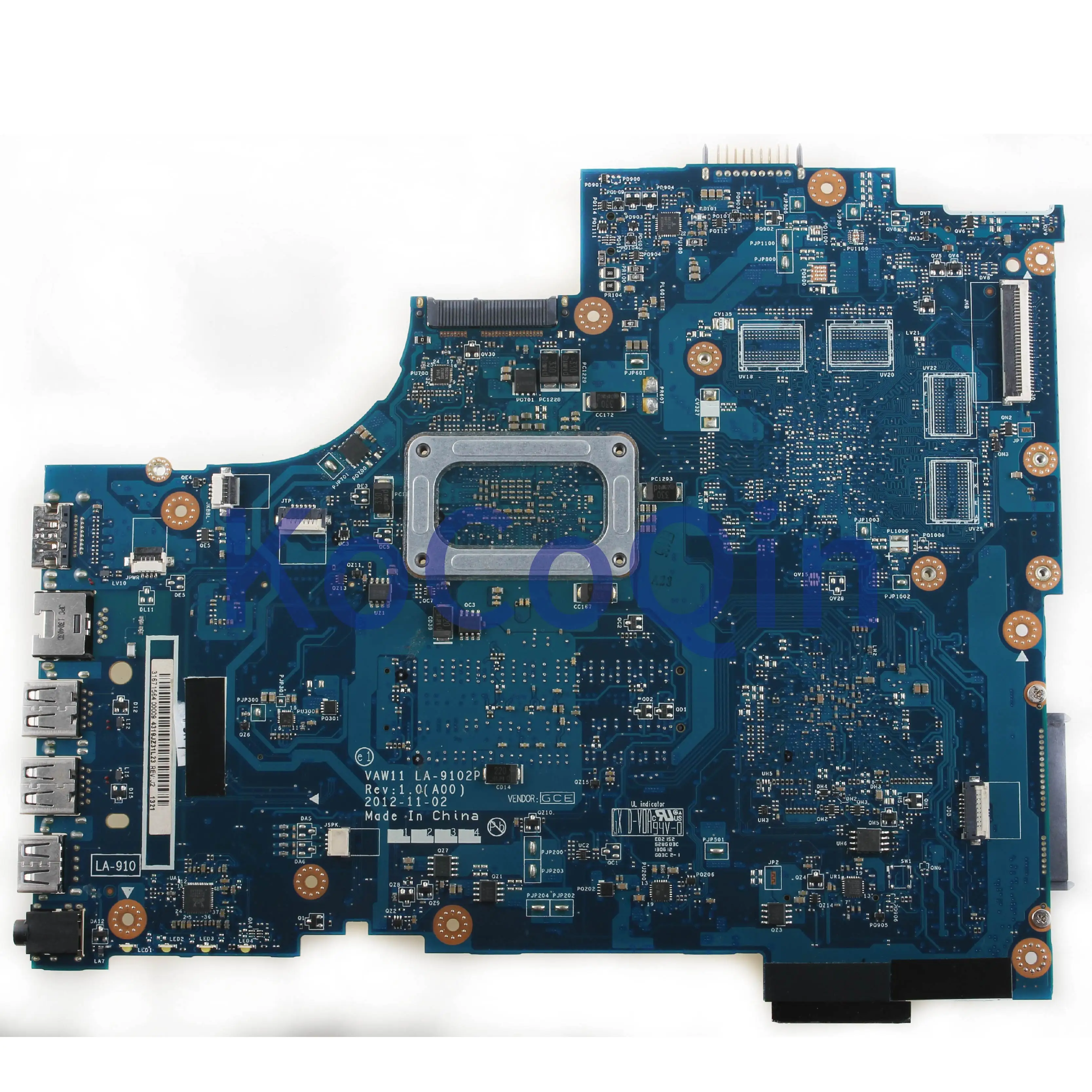 KoCoQin материнская плата для ноутбука Dell Inspiron 17R 3721 5721 I7-3537U материнская плата CN-0N9G7X 0N9G7X VAW11 LA-9102P SR0XG Процессор