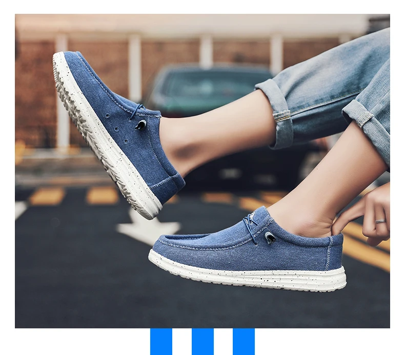 Large Size Outdoor Men's Casual Denim Canvas Shoes Vulcanize Shoes Fashion Luxury Style Designer Breathable Men Sneakers Loafers