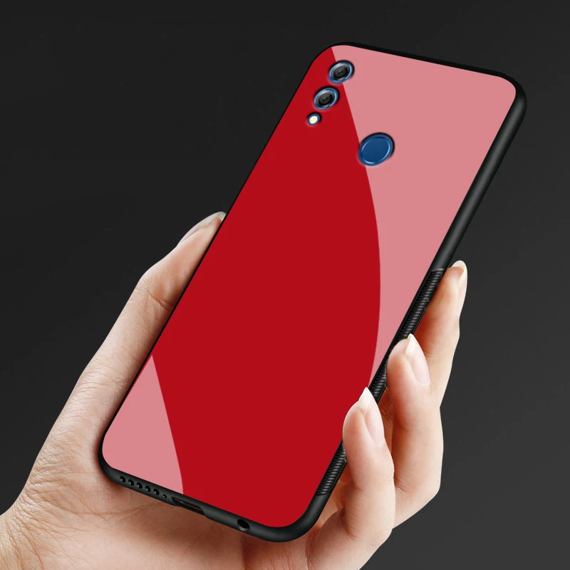Роскошный стеклянный чехол для Honor 8S 8X 8C 8A Pro Play 7S 10i View 20, силиконовая рамка+ стеклянная крышка для huawei Y5 Y6 Y7 Y9 P30 Lite