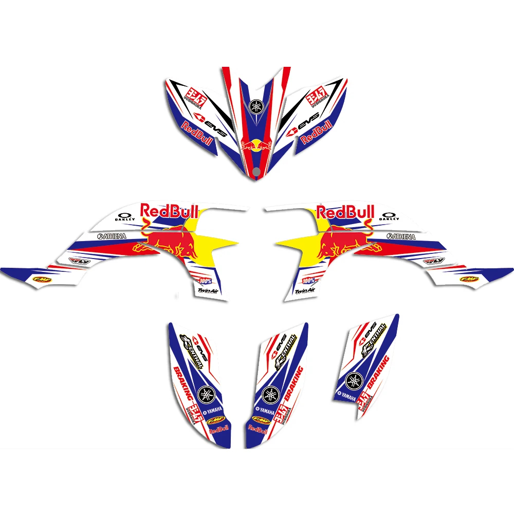 For Yamaha YFZ450R 2003-2008 Team Graphic Background Sticker Decal Kit For YFZ 450R 2004 2005 2006 2007 Fairing Stickers Decals
