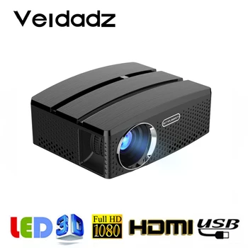 

VEIDADZ LED data show HD TV Projector VGA USB HDMI 720P home cinema beamer support 1080P Full HD video