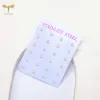 12 Pairs Lot CZ Zircon Earrings Golden Stainless Steel Piercing Jewelry 2mm Small 6mm Big Zircon Ear Studs Women Men Accessories 2