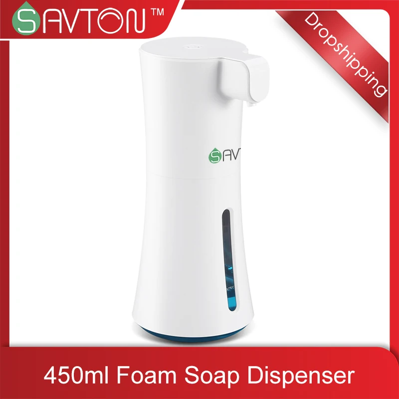 SAVTON Automatic Liquid Soap Dispenser Induction Foaming Hand Washing for Kitchen Bathroom Touchless Intelligent | Обустройство дома