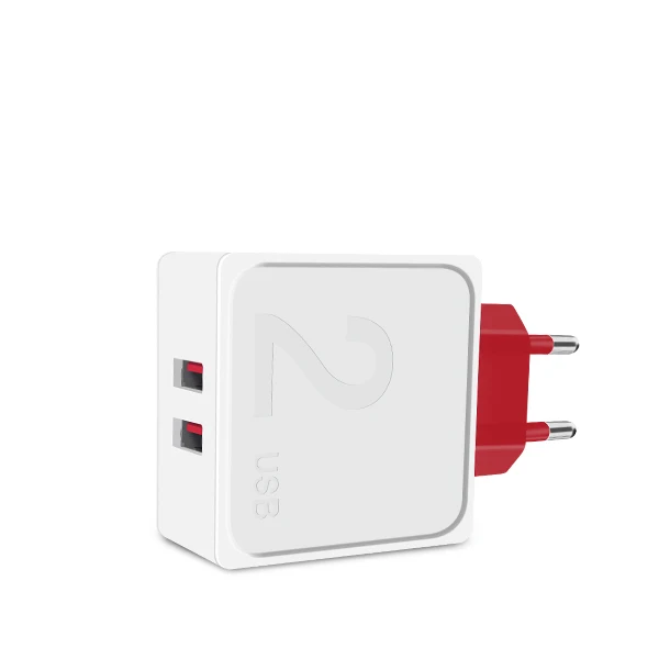 CBAOOO Европейская USB зарядка для iphone зарядное устройство двойной USB 5 В 2.4A Быстрая зарядка настенное зарядное устройство для iphone samsung Xiaomi Max Charge - Тип штекера: WHATE