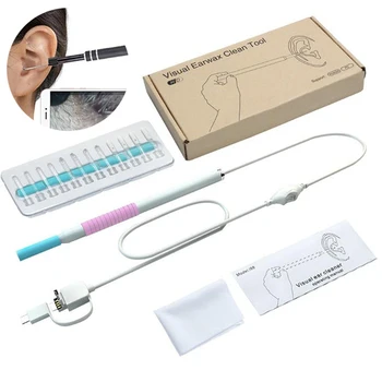 

3 in 1 Multifunctional Ear Cleaner USB Endoscope 5.5mm Visual Earwax Clean Tool Ear Spoon Earpick Otoscope Camera 0.3MP Black