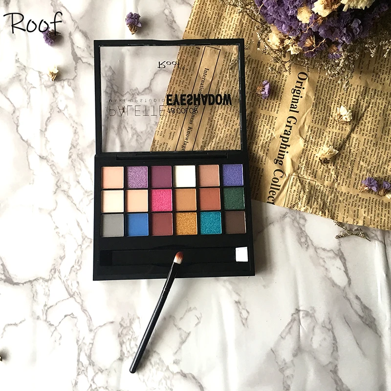 Makeup Palletes 18 color Shadow Matte Eye Shadow Shimmer Long Lasting Brighten Palette Makeup Pressed Powder Professional Shadow - Цвет: No.2