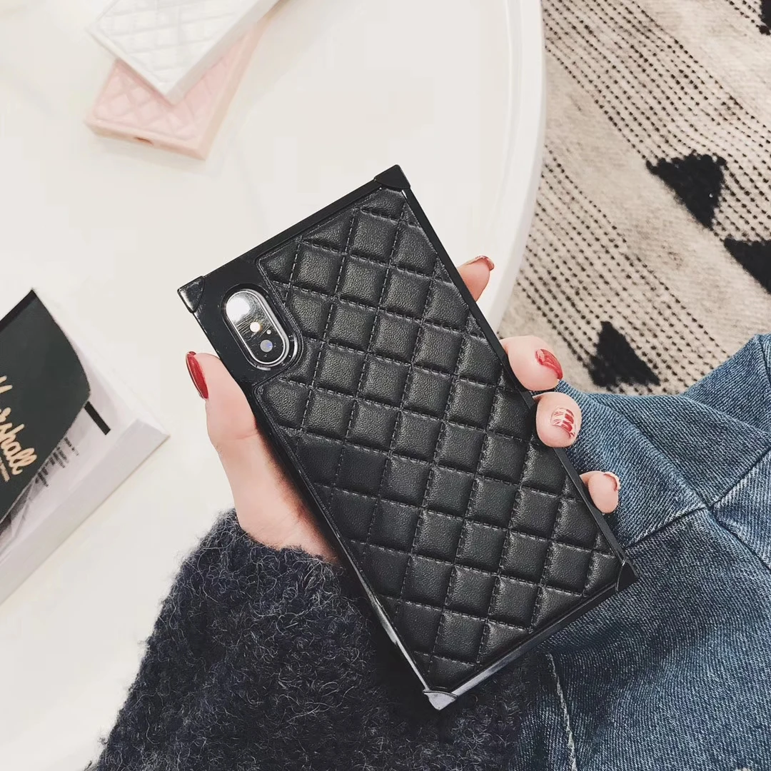 Классический роскошный чехол для телефона для iphone 11 Pro Max X Xs Max XR квадратный модный однотонный высококачественный чехол для iphone 7 8 6s plus