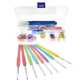 

Crochet Hooks Needles Knit Kit Stitches Knitting Craft Case in Case Yarn Hook Stitch Weave Accessories 100set 16pcs/set
