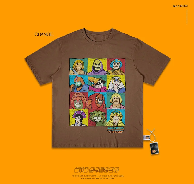 Exceed Fire Cec Lovers короткий рукав Вселенная реальный Доминант рисунок цвет разделение сустава плакат Футболка мужская ностальгия High Street