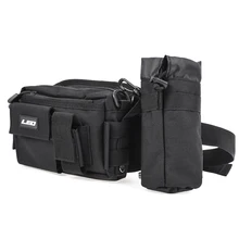 LEO многофункциональная сумка на пояс для рыбалки, дышащая сумка на одно плечо, сумка для рыболовных снастей со съемным карманом для бутылки воды
