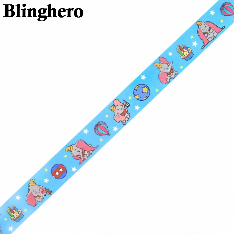 CA445 1,5 см x 5 м Dumbo Kawaii набор декоративного скотча васи японская бумага маскирующая Лента наклейки с лентами декор канцелярские ленты Скрапбукинг