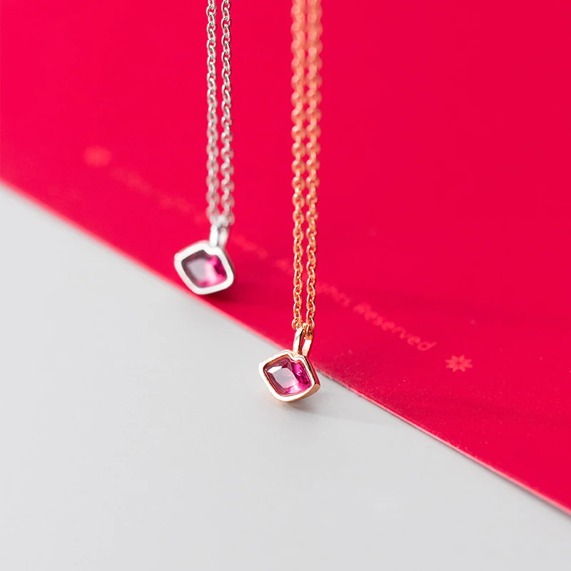 XIHA 925 Серебряное колье ожерелье для женщин красные хрустальные подвески в виде губ ожерелье s корейская бижутерия оптом