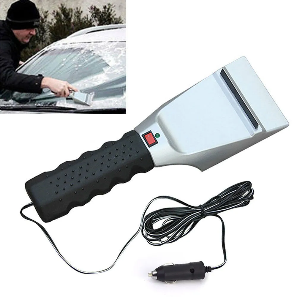 12V автомобиль Подогрев скребок для снега скребок для льда авто лобовое стекло плавильная печь лопата, лед совок для автомобиля лобового стекла автомобиля снег скребок инструментальный