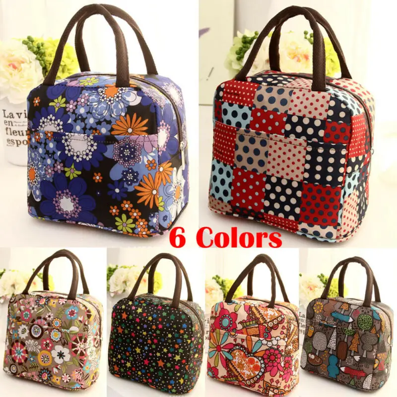 New Floral Geometric Print Portable Thermal Insulated Lunch Box Food Storage Bag Picnic Carry Tote Lunch Bag for Work School New Floral Geometric Print Portable Thermal Insulated Lunch Box Food Storage Bag Picnic Carry Tote Lunch Bag for Work School