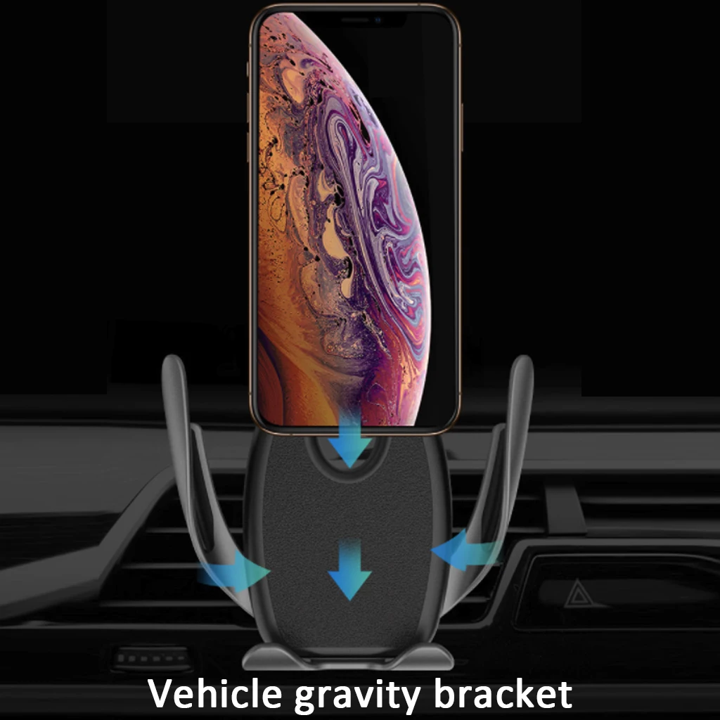 S5 Gravity Induction Mobile Phone Holder Automatic Clamping Wireless Car Holder Mount Air Vent for iPhone Xs Max XR For Samsung